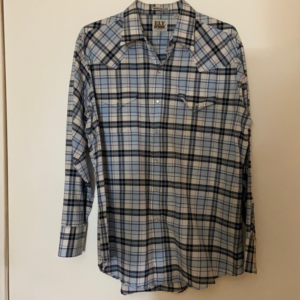Ely Cattleman Western long sleeve pearl snap shirt